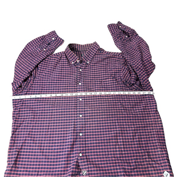 Cremieux 38 Classics Navy Red & White Gingham Long Sleeve Button Up Shirt Sz XXL - Picture 9 of 13